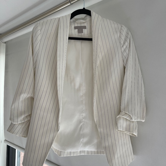 White Striped H&M Blazer - Picture 1 of 2
